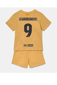 Fotbalové Dres Barcelona Robert Lewandowski #9 Dětské Venkovní Oblečení 2022-23 Krátký Rukáv (+ trenýrky)